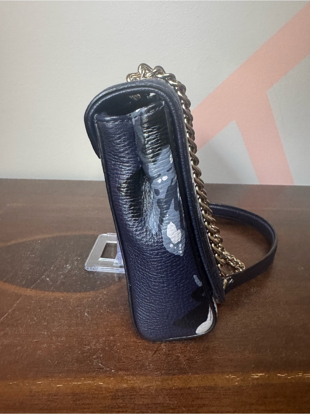 Kate Spade Navy Floral Chain Crossbody Bag - Picture 3 of 6